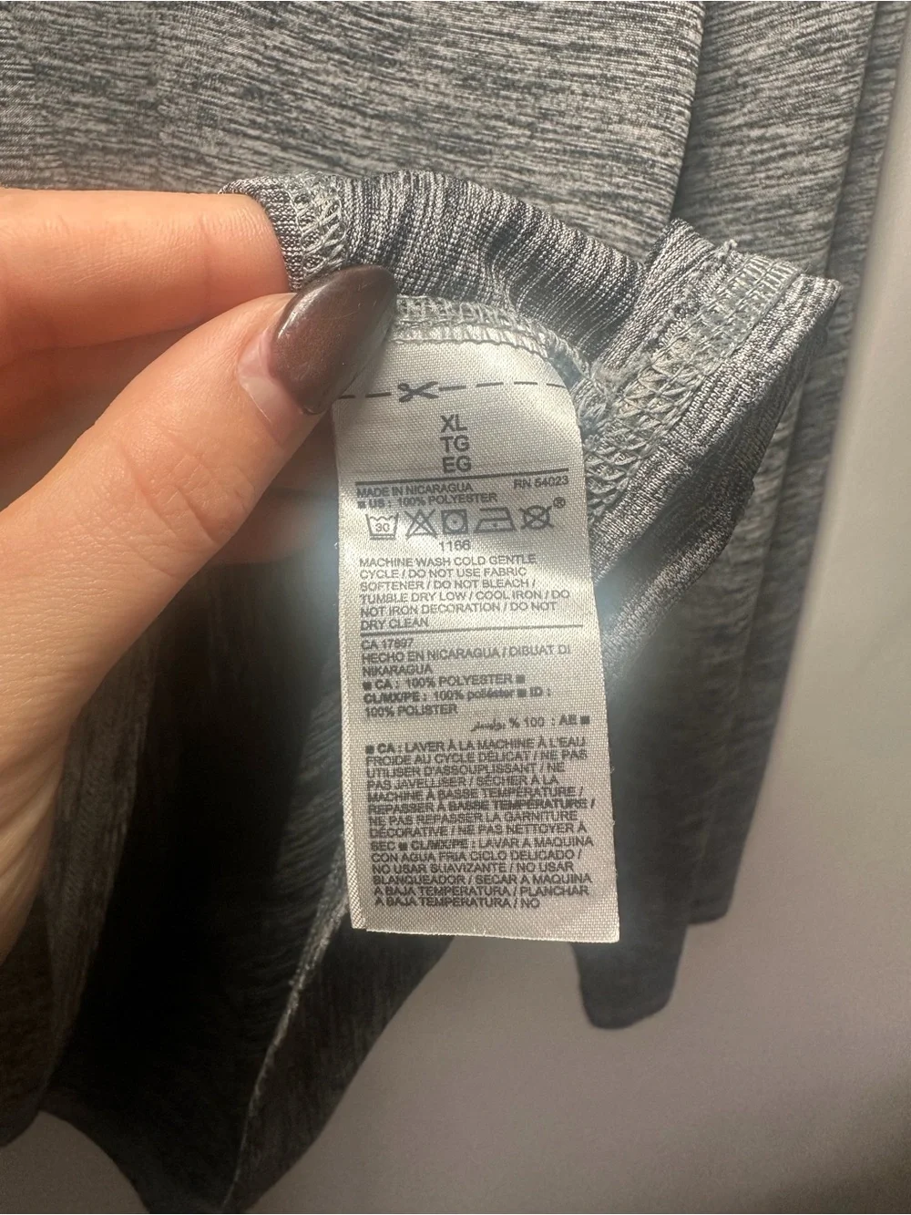 Old Navy Active Go-Dry 1/4 Zip Pullover Gray Space Dye XL